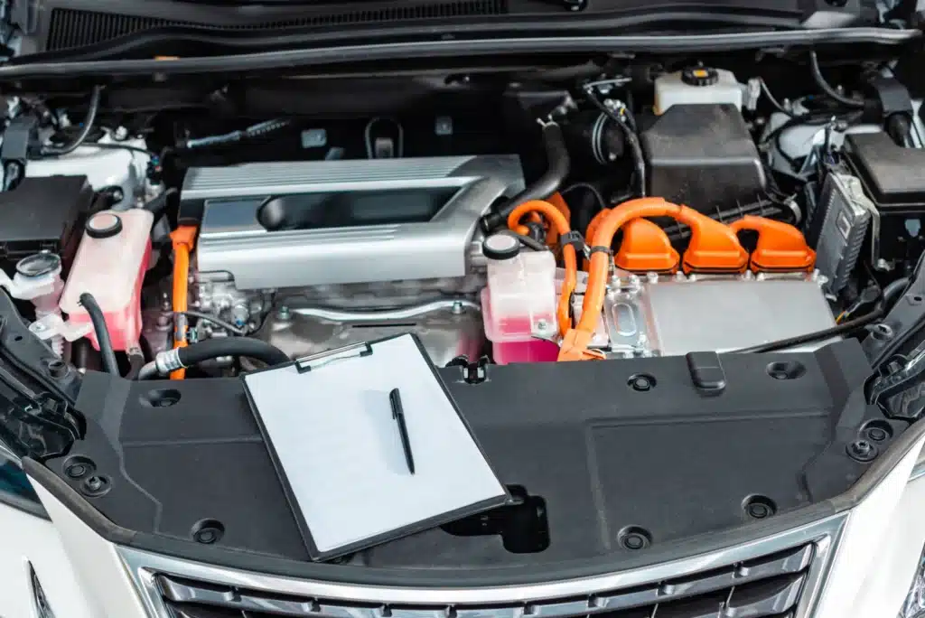hybrid car engine bay